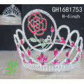 Tiara personalizada coroa falsa de plástico crianças princesa tiara coroa de atacado com